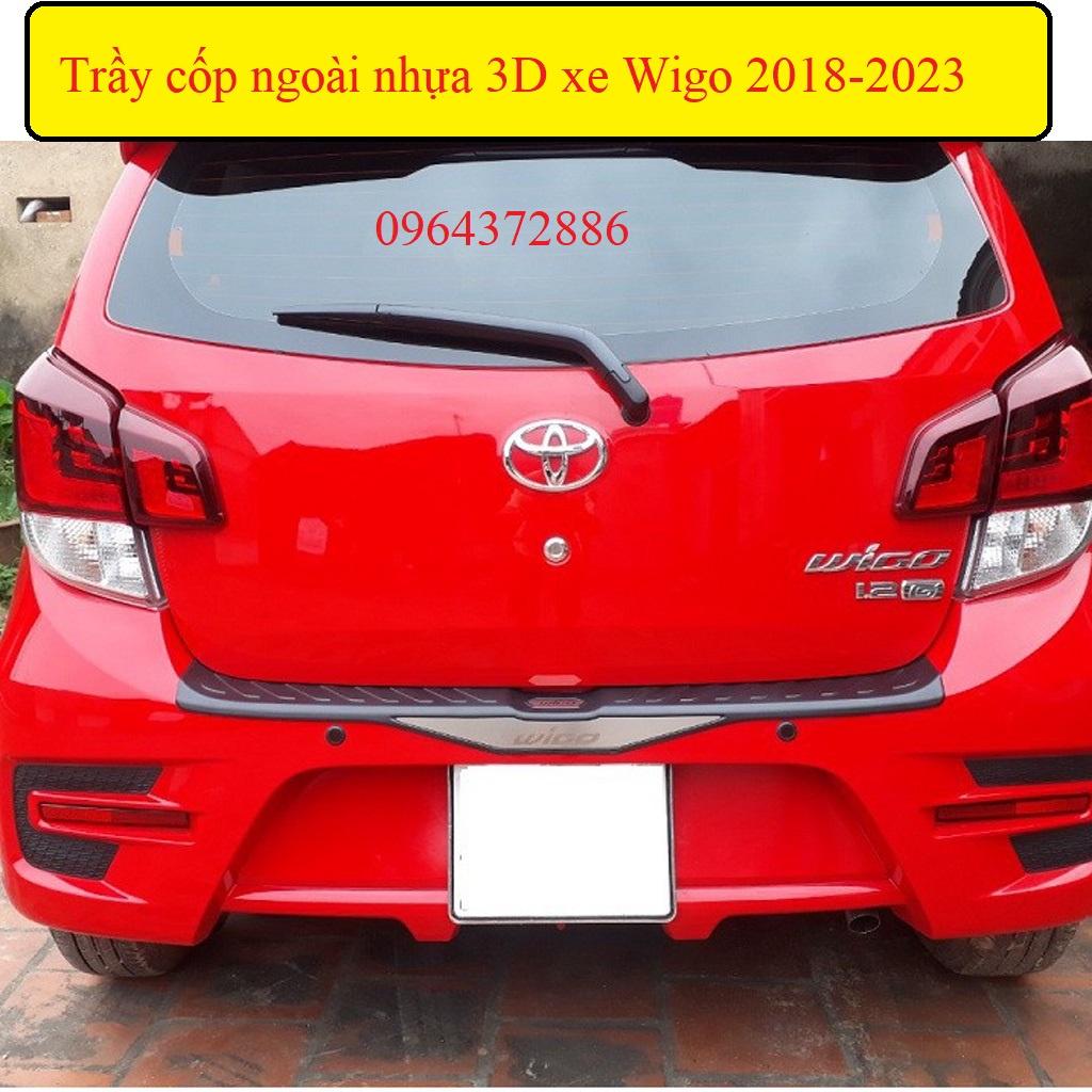 Ốp chống trầy cốp cho xe Toyota Wigo 2018-2023 chất liệu NHỰA 3D cao cấp - SUPER CAR