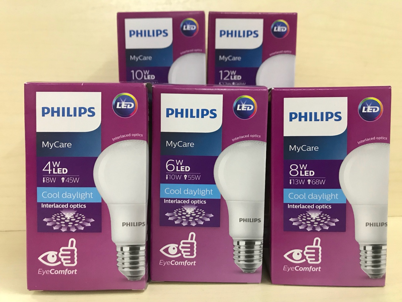 Bộ 6 Bóng Đèn Philips MyCare LED 12W E27 6500K 6C-929001916337 - Ánh sáng trắng