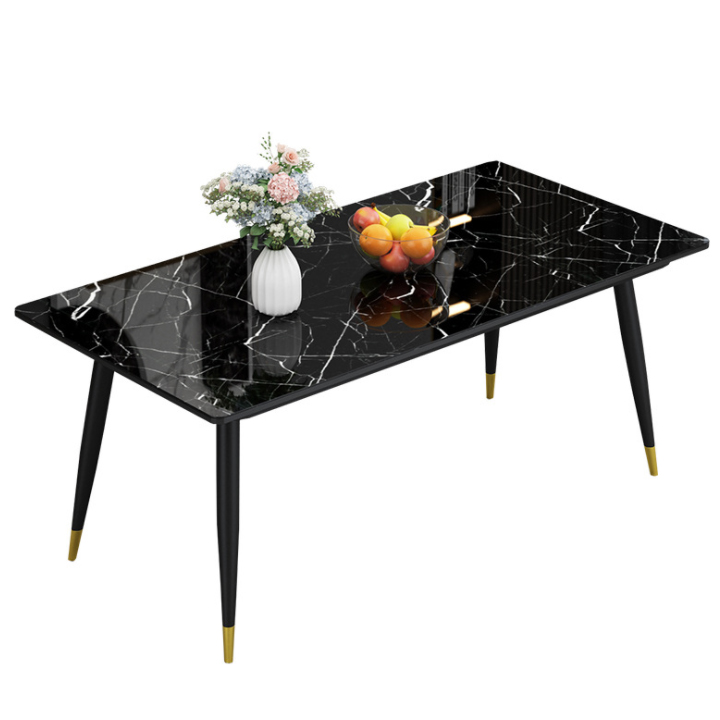 Bàn ăn hiện đại 1m4 Mặt Kính Vân đá Cao cấp - Bàn Ăn 1m4 đa năng sang trọng Chân kim loại bền đẹp BGA027 Giao màu ngẫu nhiên