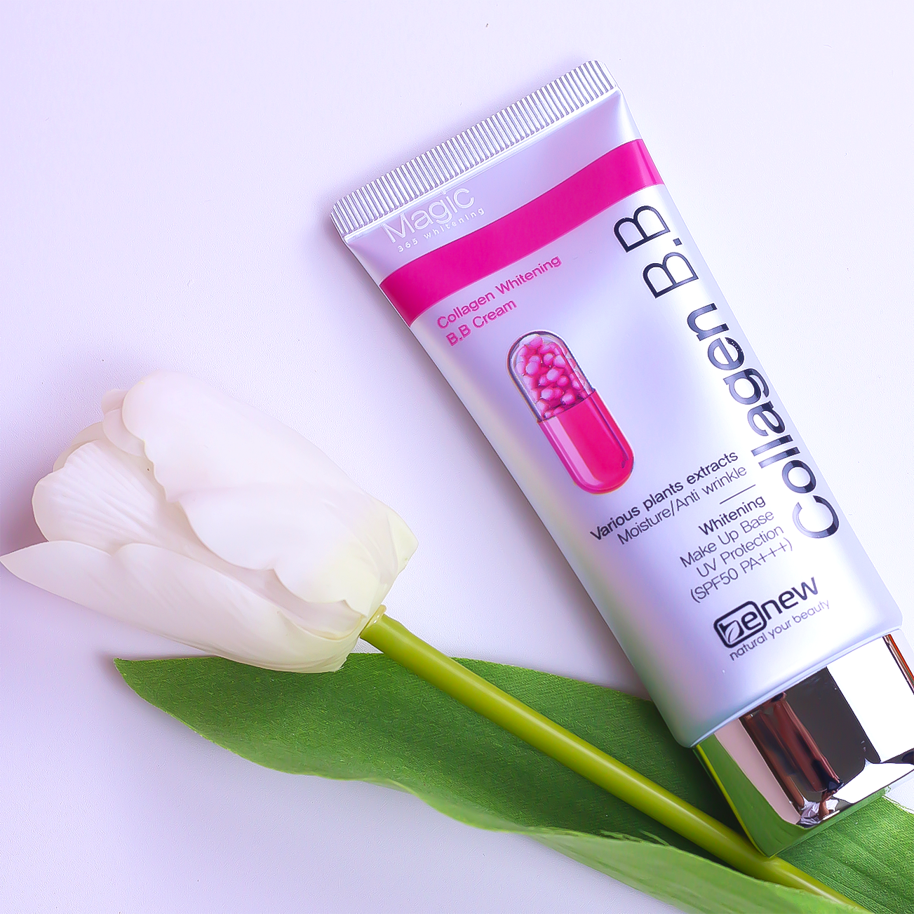 BENEW Kem lót nền trang điểm che khuyết điểm - Benew B.B Collagen Whitening 50ml