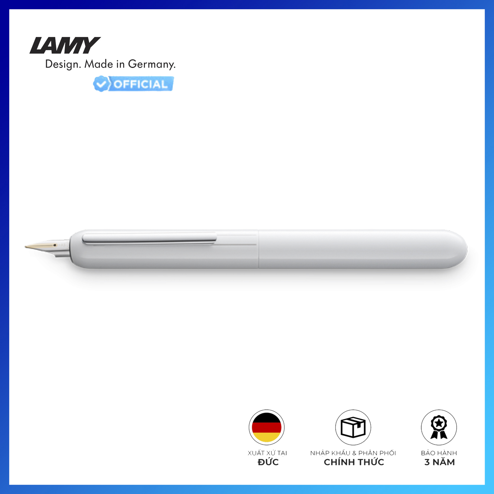 Bút máy LAMY dialog 3 - Piano White Pt [074] - Ngòi F