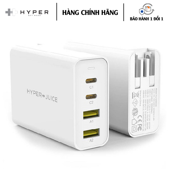 SẠC ĐA CỔNG HYPERJUICE GAN 100W NHỎ NHẤT THẾ GIỚI - Hàng Chính Hãng