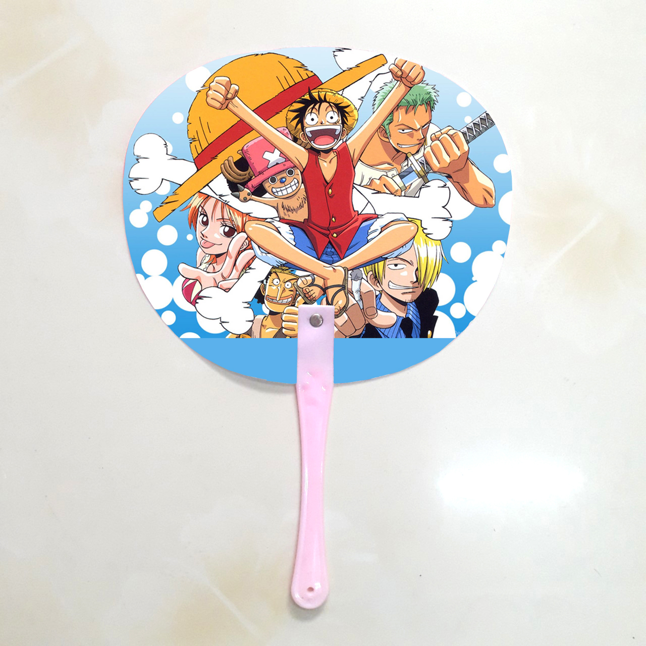 Qụat cầm tay in ảnh 2 mặt khác nhau One Piece