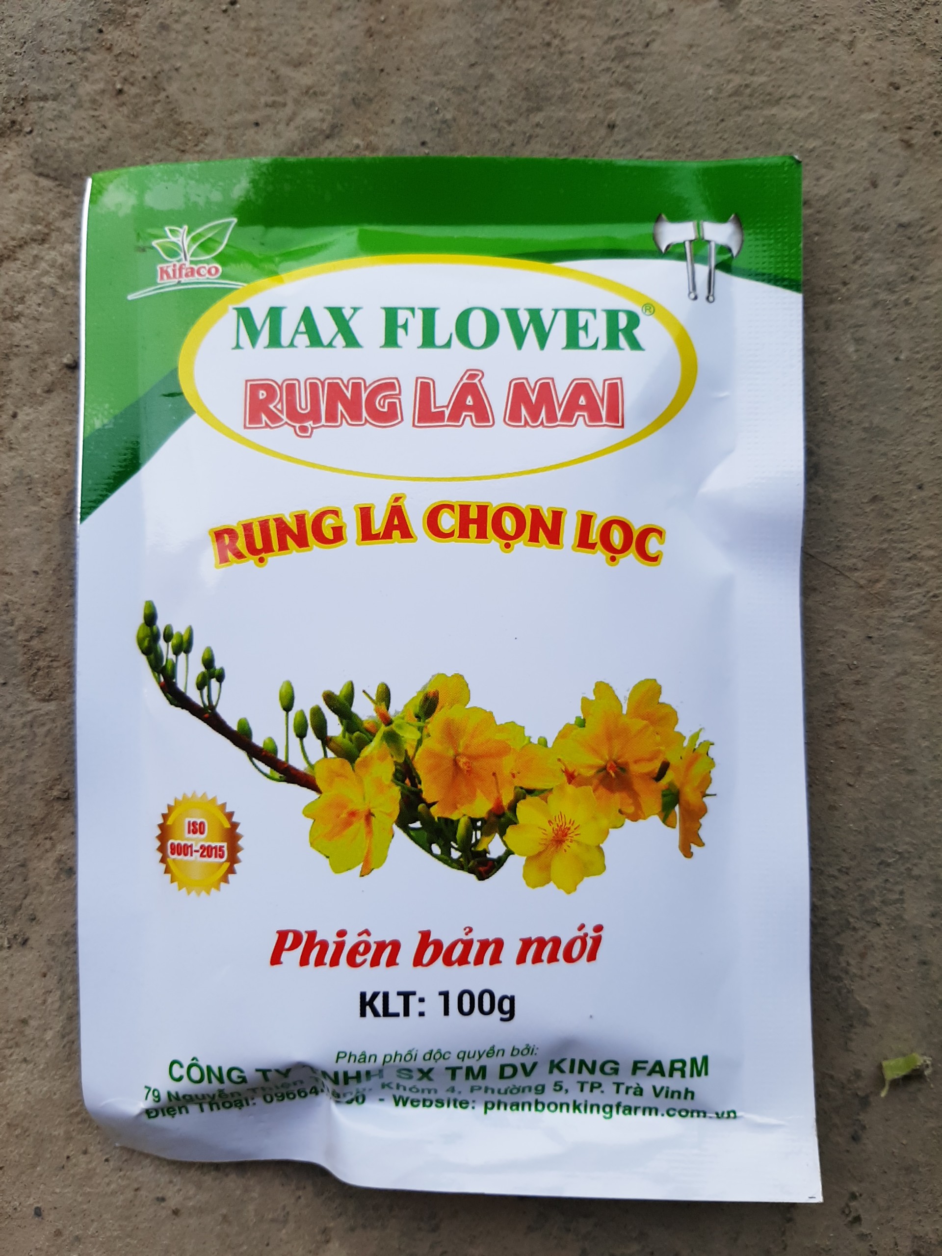 Thuốc xịt rụng lá mai MAX FLOWER gói 100gram - rụng lá chọn lọc, không gây hại cây