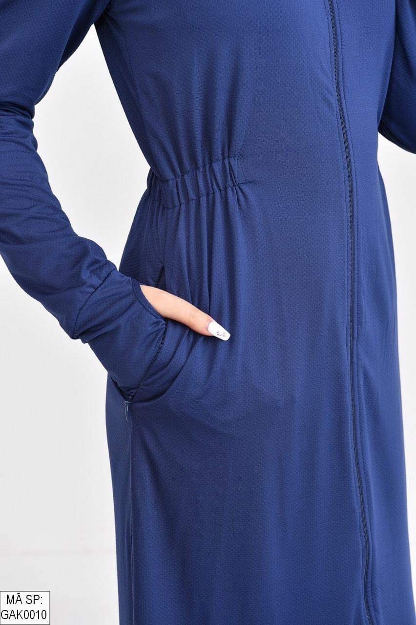 Áo chống nắng thông hơi chất kim cương, áo chống nắng toàn thân thun lạnh - Xanh nhạt