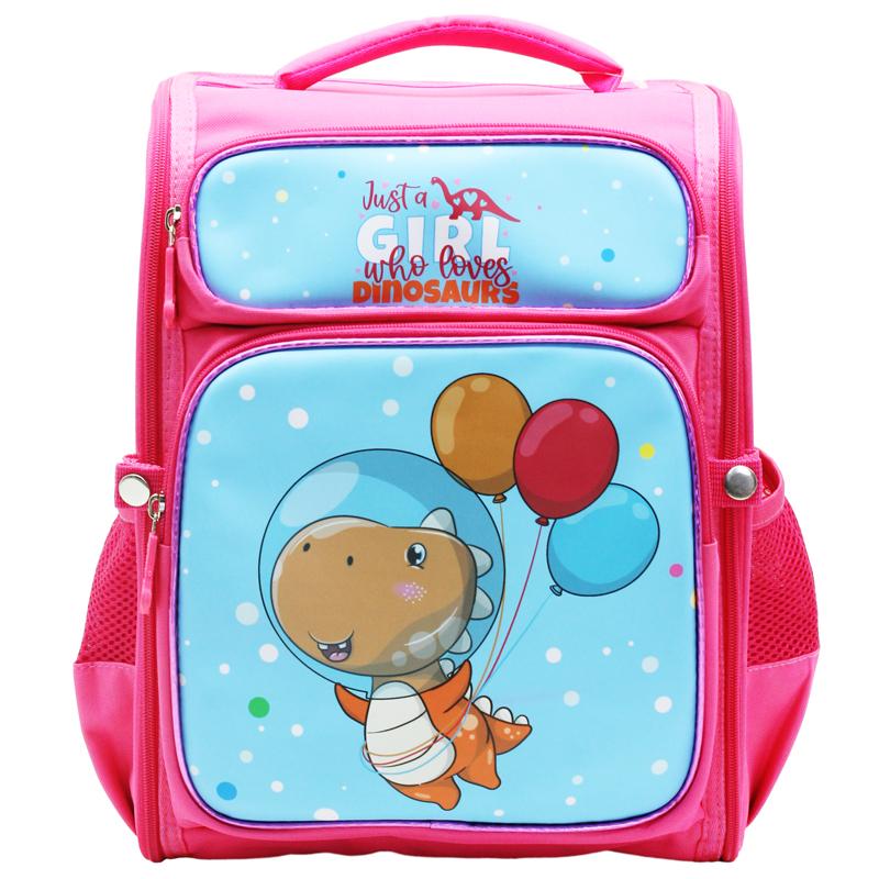 Cặp Chống Gù Học Sinh Nữ - Khủng Long Cutest Dino - Size 36 - Miti C11073_36_DIN2_PIN.D_SKY - Hồng - Xanh Da Trời