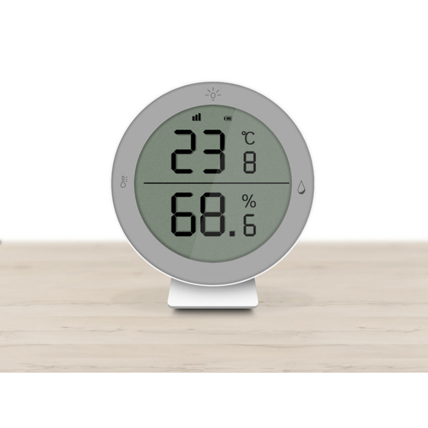Cảm Biến Nhiệt Độ Độ Ẩm Có Màn Hình Để Bàn Dùng Sóng Zigbee Sử Dụng Trên Ứng Dụng Tuya TTH2B