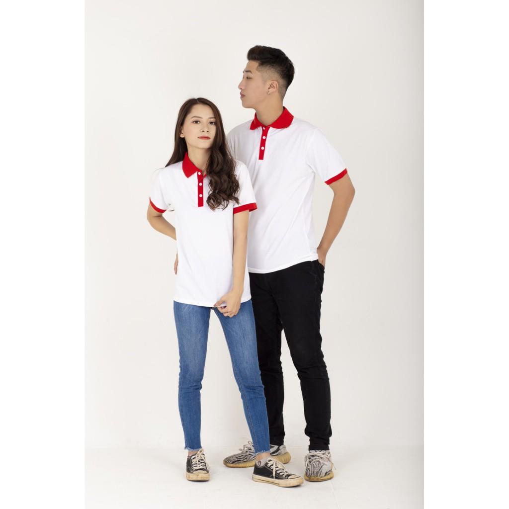 Áo thun trơn cổ bẻ nam nữ