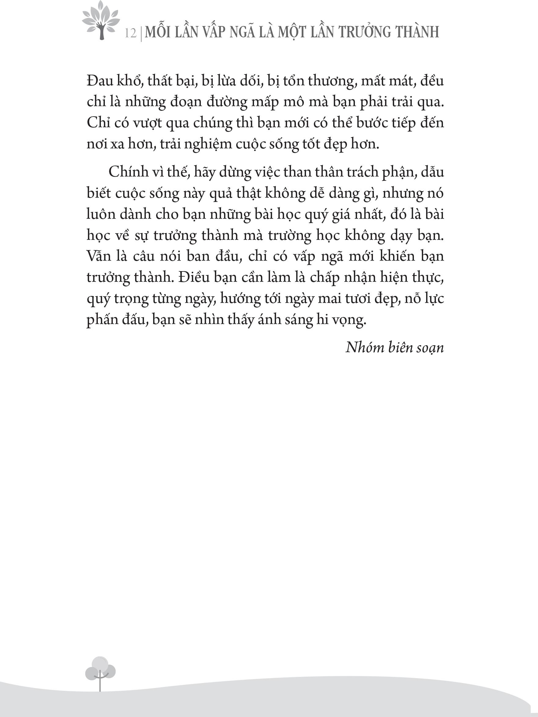 Sách Mỗi Lần Vấp Ngã Là Một Lần Trưởng Thành