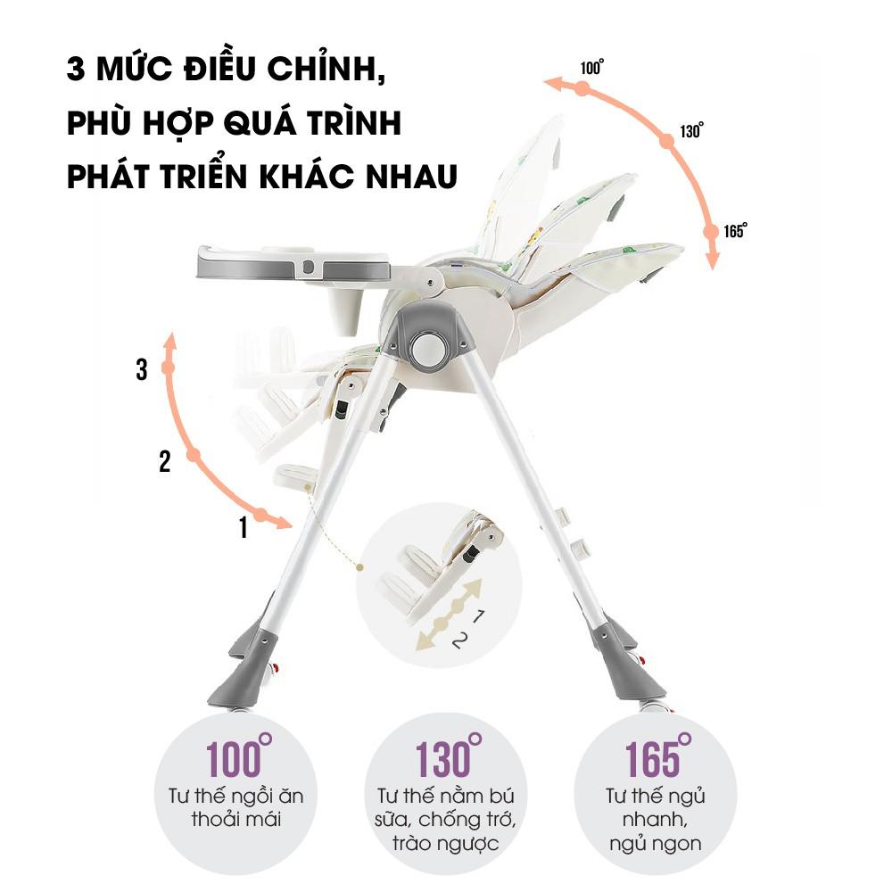 Ghế ngồi ăn dặm điều chỉnh độ cao, điều chỉnh ngả lưng có bánh xe Mastela 1015 cho bé 6 tháng đến 5 tuổi chuẩn ASTM Mỹ - tặng áo yếm ăn dặm chống nước