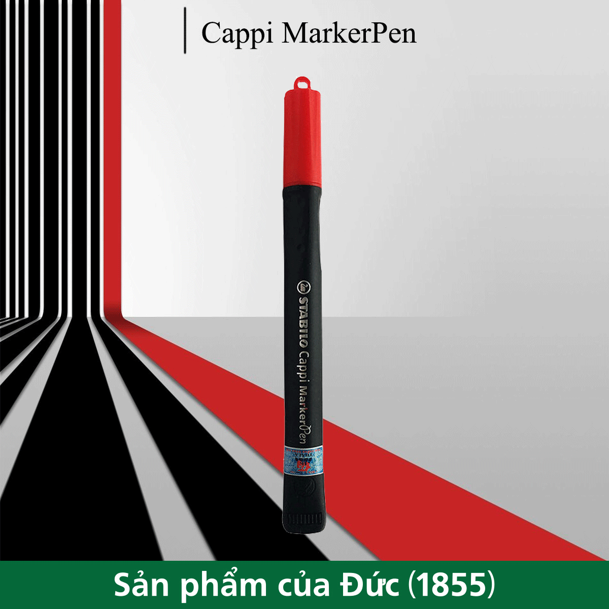Bút Lông Dầu Stabilo Cappi MarkerPen MK169-RD - Màu Đỏ