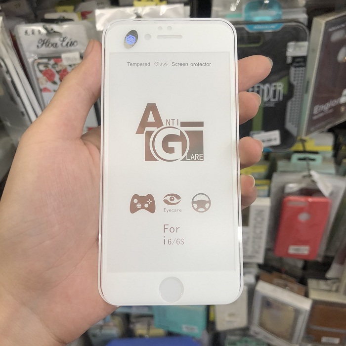 Tấm dán cường lực full màn hình chống vân tay dành cho iPhone 6, iPhone 6S