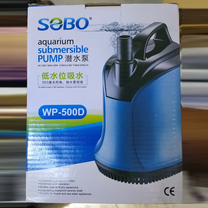 Máy bơm chìm bể cá SOBO hút cặn đáy bơm hồ cá WP 100D WP 200D WP 300D WP 500D WP 600D WP 700D , Siêu êm, bền bỉ, trục sứ, lõi đồng.