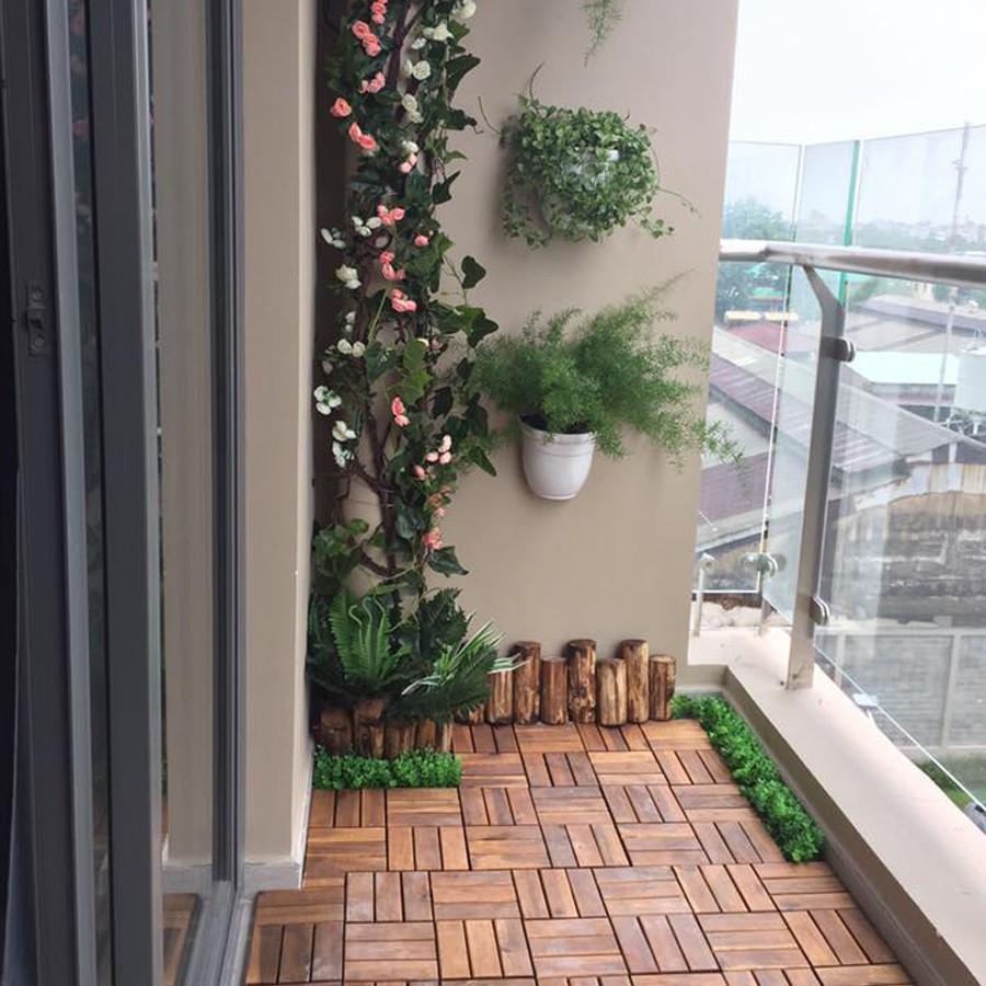 50 viên sàn gỗ tự nhiên vỉ nhựa ngoài trời