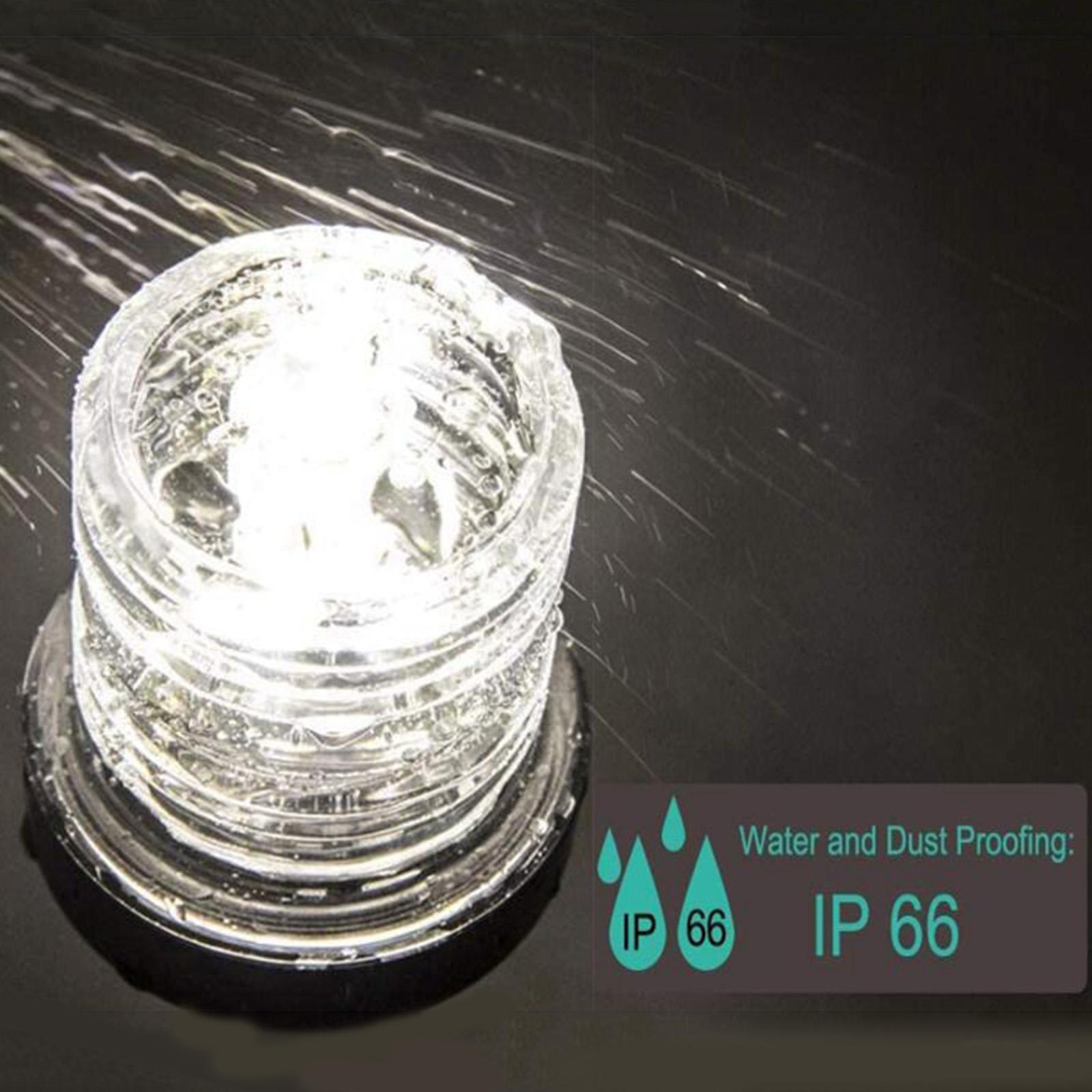 White LED Fold Down Boat Stern Light Boat Anchor Light for Pontoon and Fishing Boat
