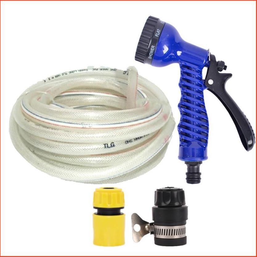 Bộ dây tăng áp 3 lần vòi xịt nước rửa xe, tưới cây loại 7-10m  206843