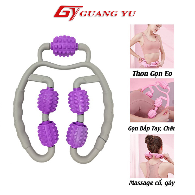 Con Lăn Massage Guang Yu 360 Độ 5 Bánh Lăn Giãn Cơ Tập Yoga Tiện Lợi - Dụng cụ mát xa cao cấp