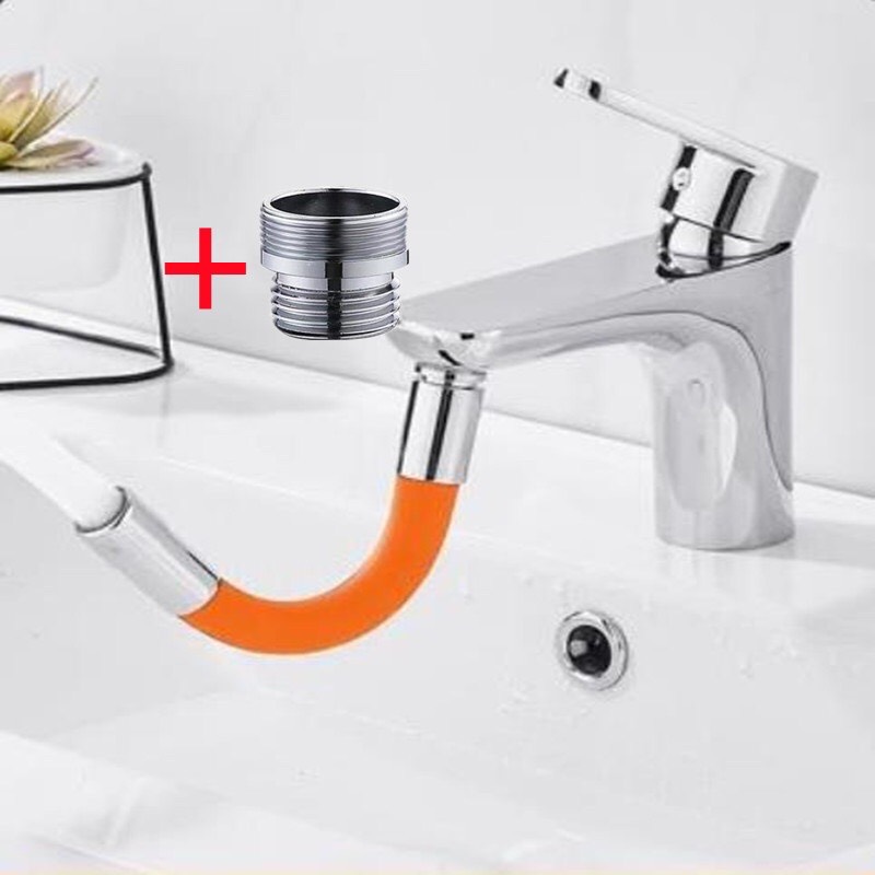 Ống nối dài vòi nước,ống nối dài vòi nước phi 21mm linh hoạt có thể quay 720° theo mọi hướng, ống nước mở rộng silicone