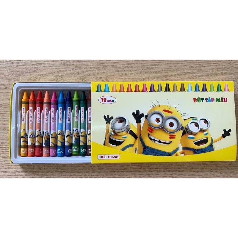 Bút sáp màu Đức Thanh - Hình minion tinh nghịch - 12 màu/ 18 màu - 1 hộp