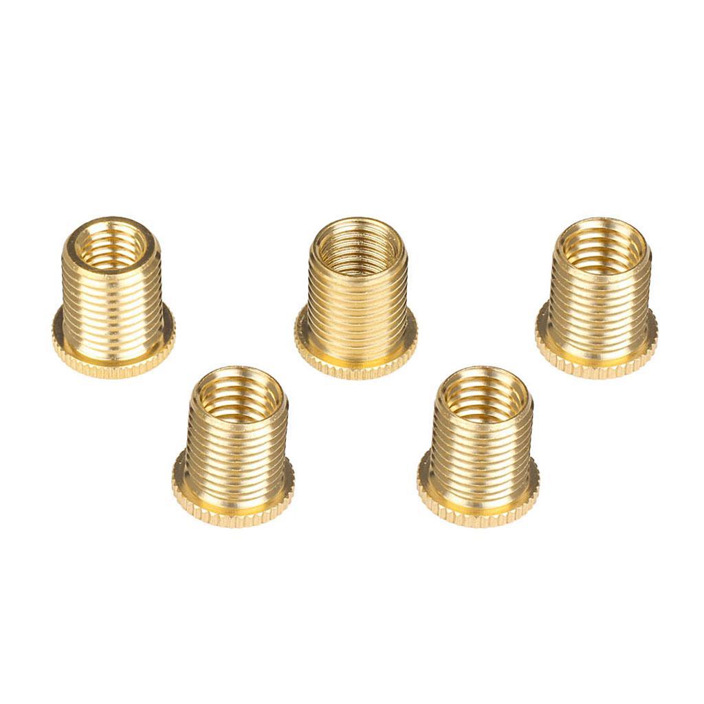 5 Pieces Gear Stick Knob Thread Nuts + 5 Pieces  Knob Adapter