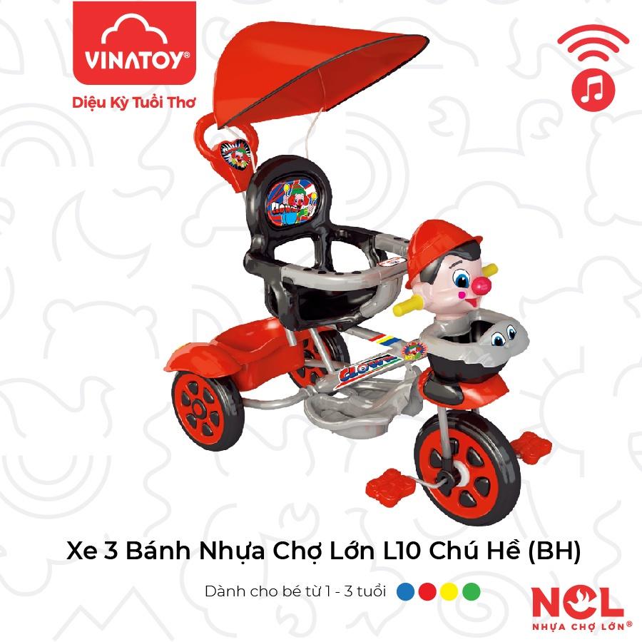 Xe 3 Bánh Nhựa Chợ Lớn L10 Chú Hề BH (Có nhạc) - M1626B-X3B