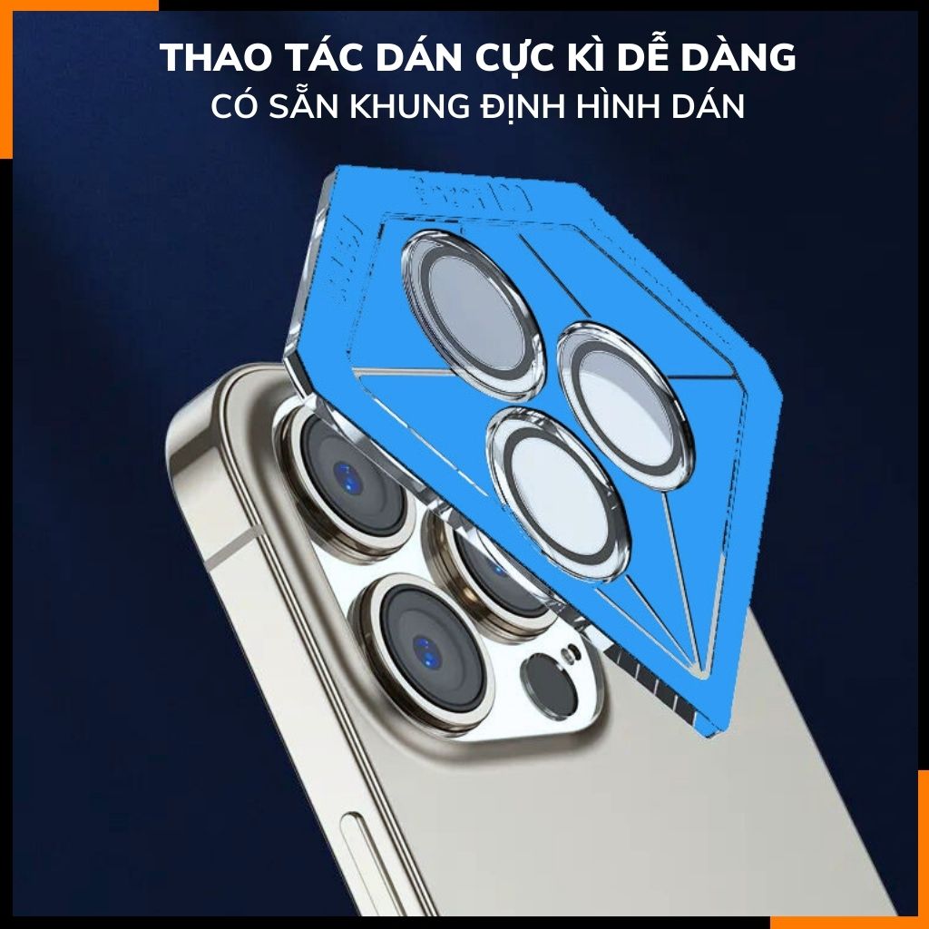 Cường lực camera ip 15, 15 plus KUZOOM viền nhiều màu chất lượng rõ nét bảo vệ toàn diện cụm camera phụ kiện huỳnh tân store