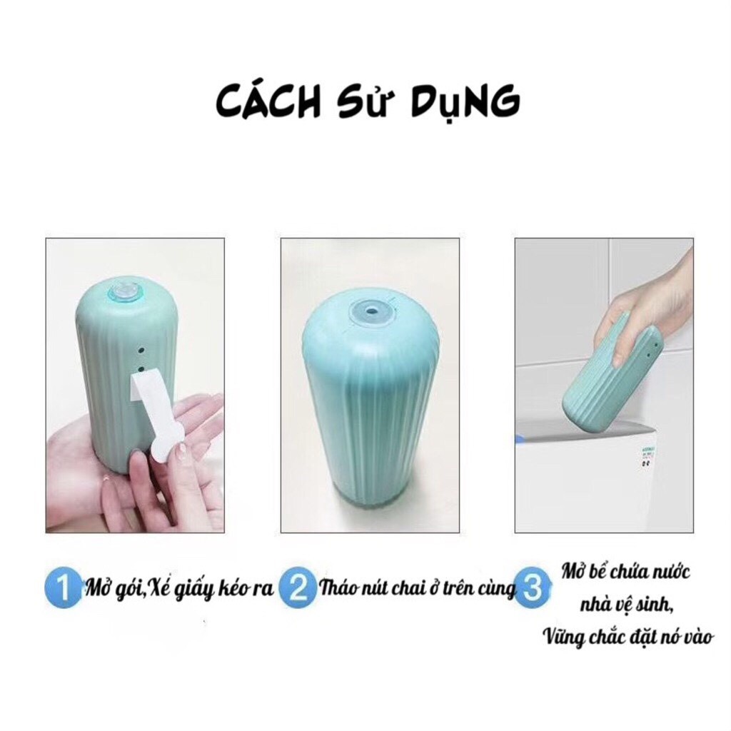 Lọ thả bồn cầu lọ tẩy bồn cầu diệt khuẩn khử mùi cao cấp ,  tẩy sạch mảng bám mùi hương nhẹ 4 màu sắc tự nhiên