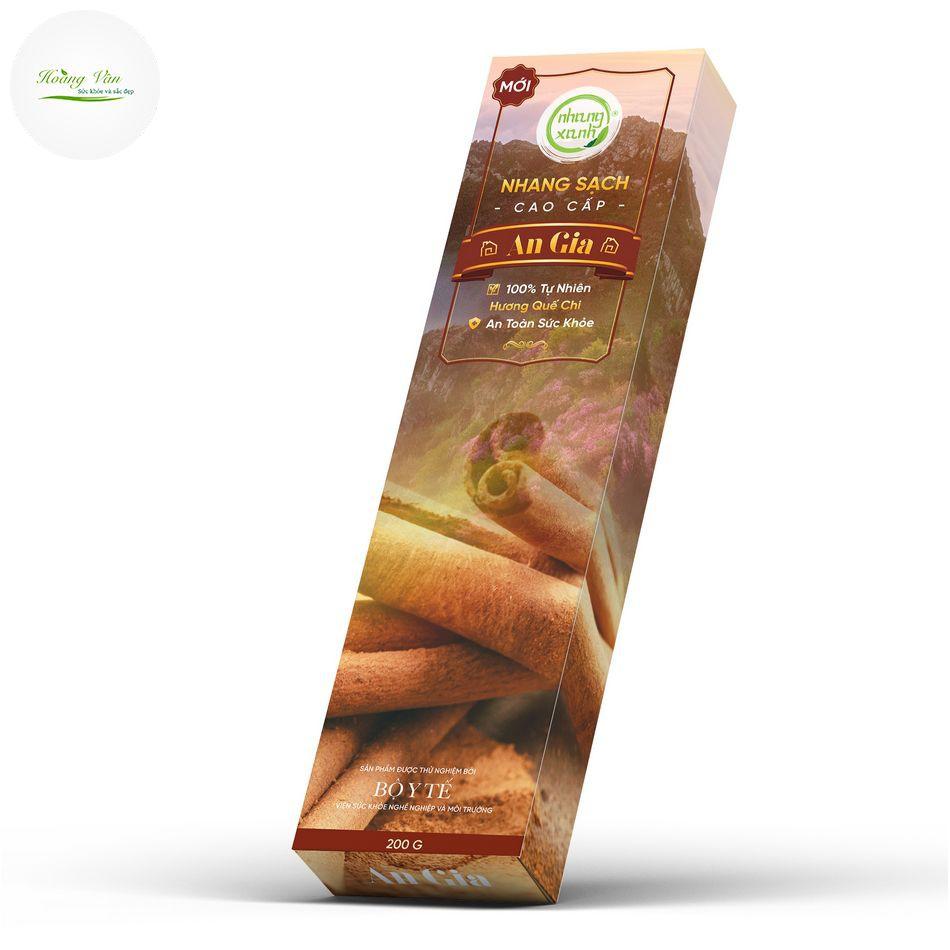 Nhang Xanh An Gia - Hương Quế cao 3 tấc - Hộp 200g