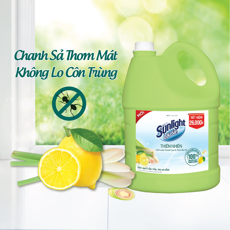 Nước Lau Sàn Sunlight Chanh Sả 3.6Kg