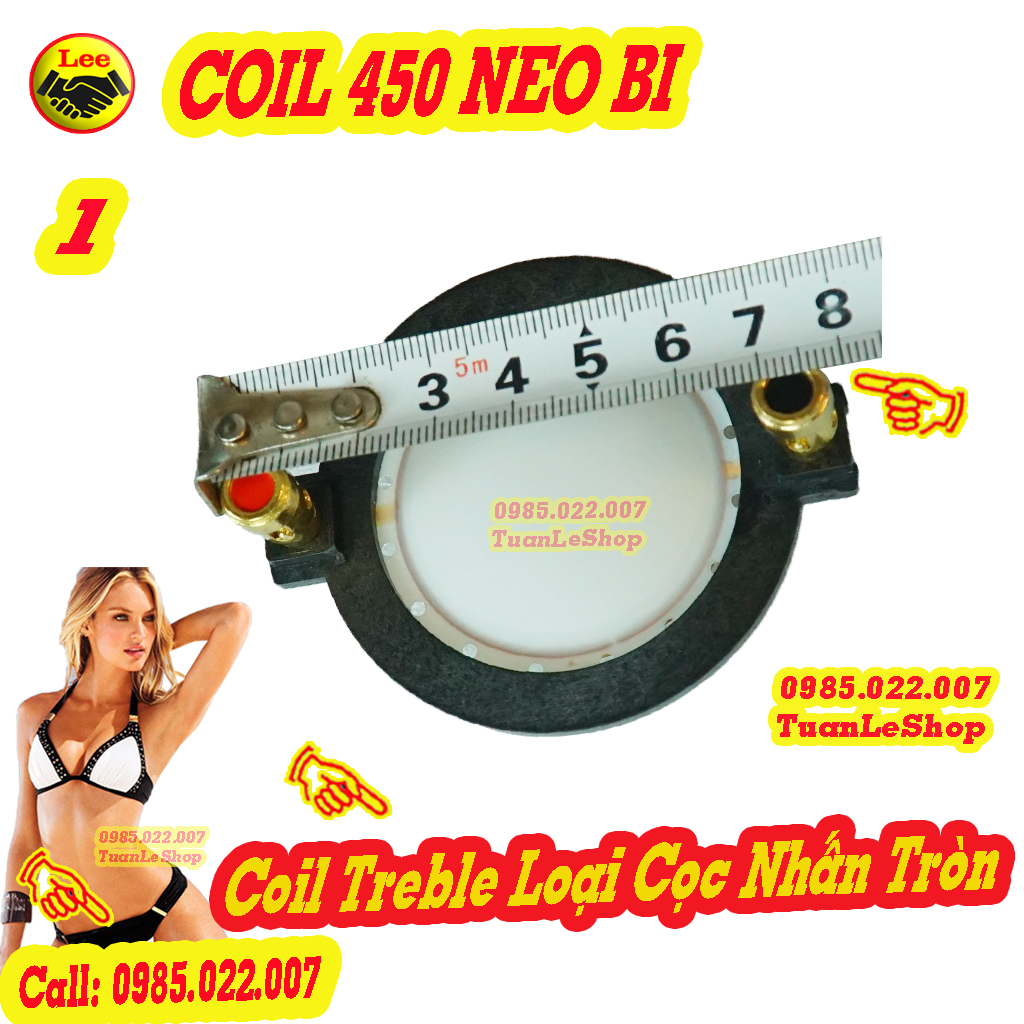 COIL TREBLE 450 NEO BI – CÔN THAY THẾ TREP CHÁY LOẠI CÓ CỌC – GIÁ 01 CHIẾC