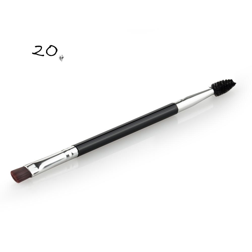 1PCS Makeup Wooden Handle Double Ended Eyebrow Brush + Eyelash Comb