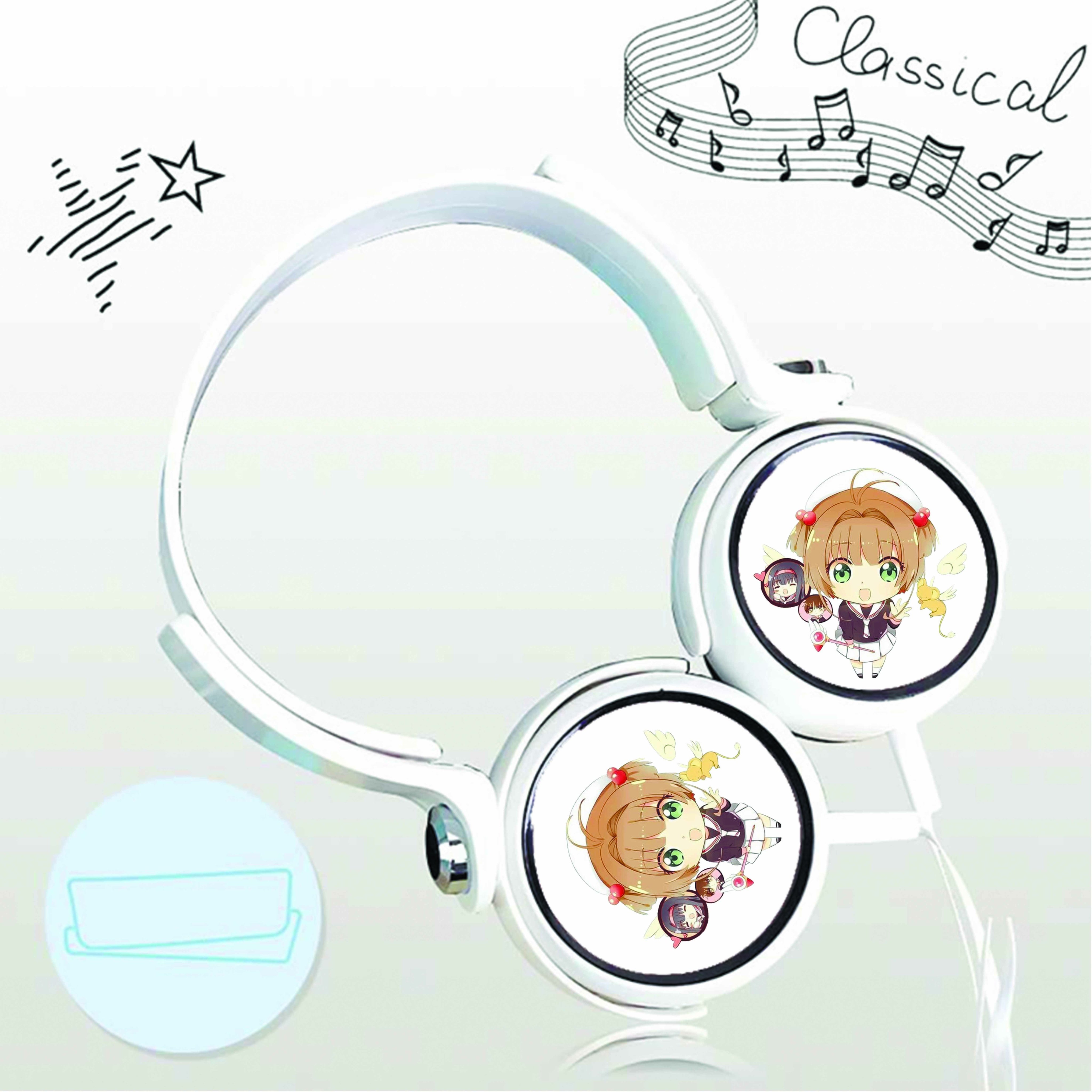 Tai nghe chụp in hình Thủ Lĩnh Thẻ Bài - Cardcaptor Sakura anime chibi cắm dây có mic