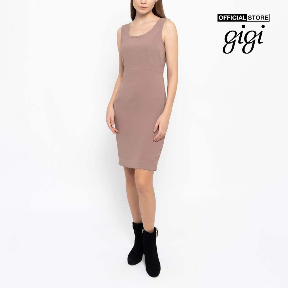 GIGI - Đầm body sát nách cổ tròn hiện đại G2102D211146