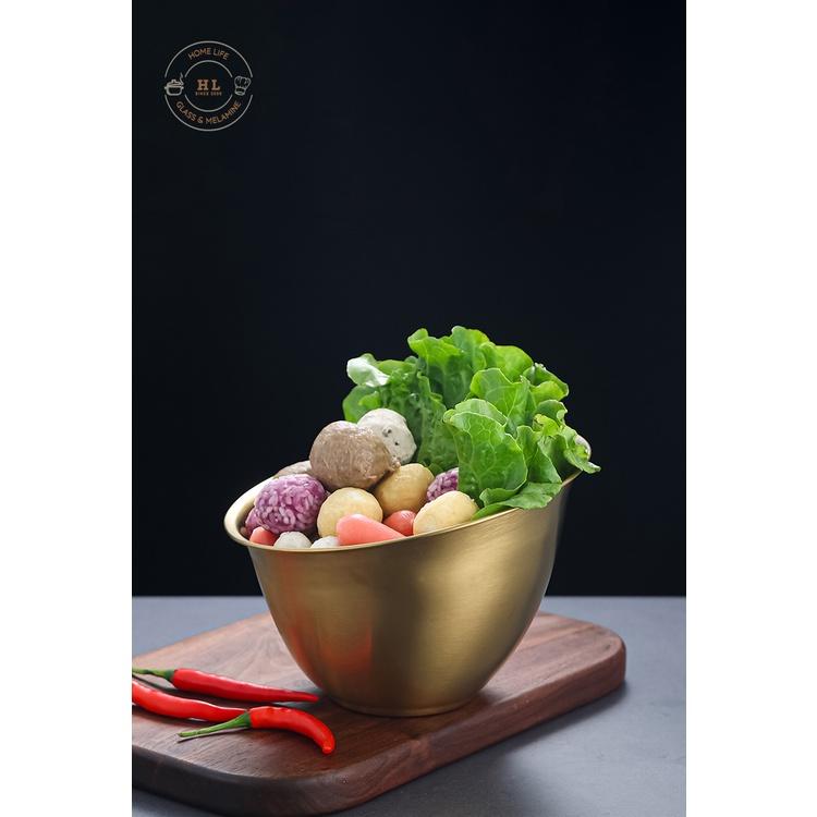 BÁT - TÔ SUS304 DÁNG LOE | Tô Decor Inox không ăn mòn chuyên dụng đựng Salat - Món Trộn - Lẩu Hàn Quốc