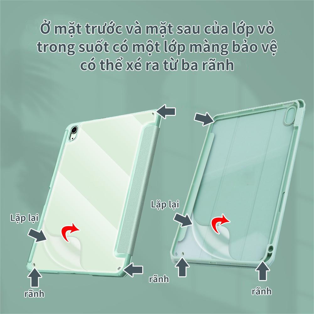 A5675 - Bao da dành Cho iPad Pro 11 12.9 2022 Air 4 Air 5 Gen 10 10.9 Gen 9 8 7 10.2 Ốp Lưng Clear Acrylic