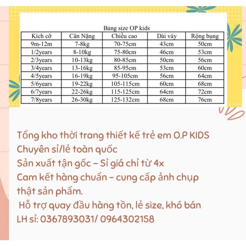 Váy 2 Dây Chất Xốp Dễ Thương Cho Bé O.p Kids