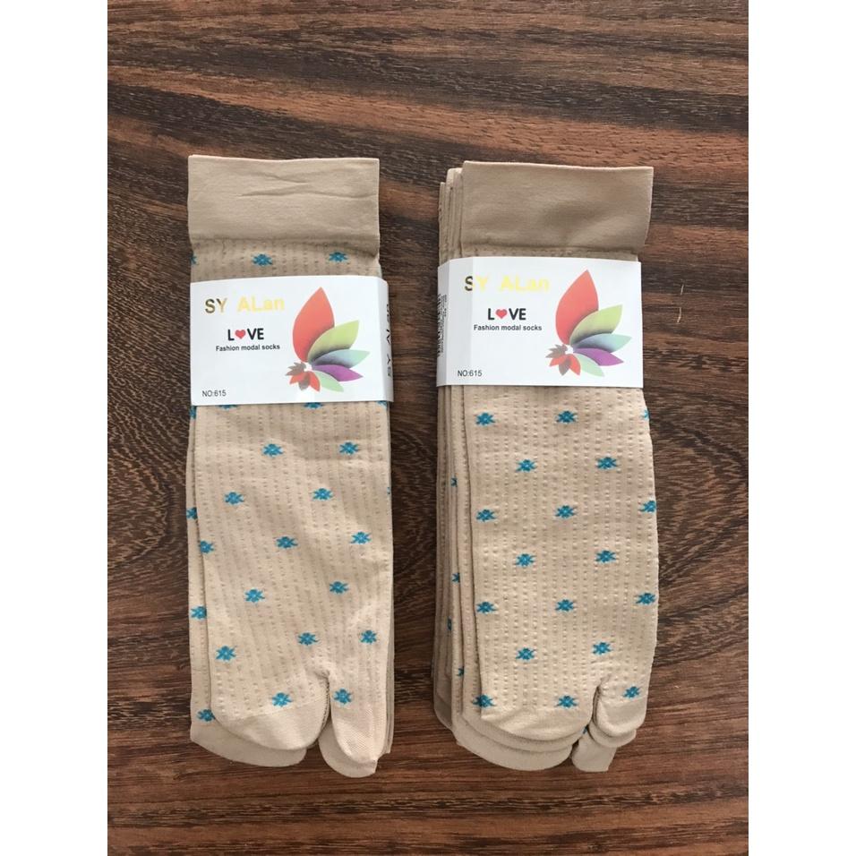 Combo 5 hoặc 10 đôi vớ da nữ họa tiết bông nhiều màu lựa chọn thun dày cotton 100% co giãn tốt thương hiệu ALAN