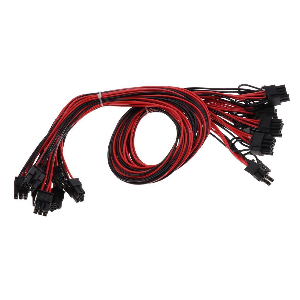 PCI-E 6-pin To 6+2-pin Power Splitter Cable PCIE PCI  Adapter Cable