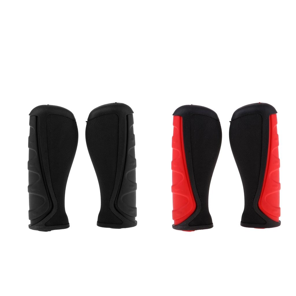 1 Pair Rubber Bike Handlebar Grips Electric Scooter Handle Cover Black