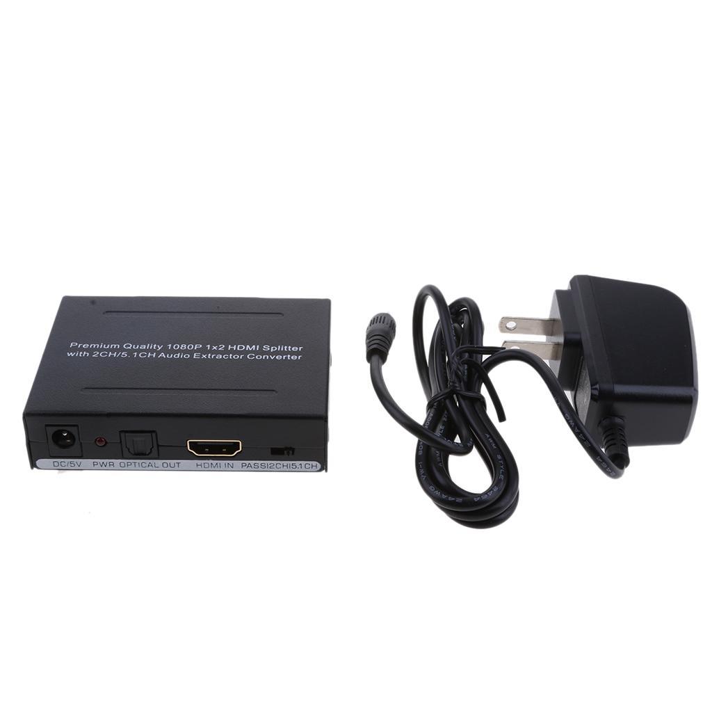 1In Optical Splitter Converter Stereo Audio Extractor US Plug