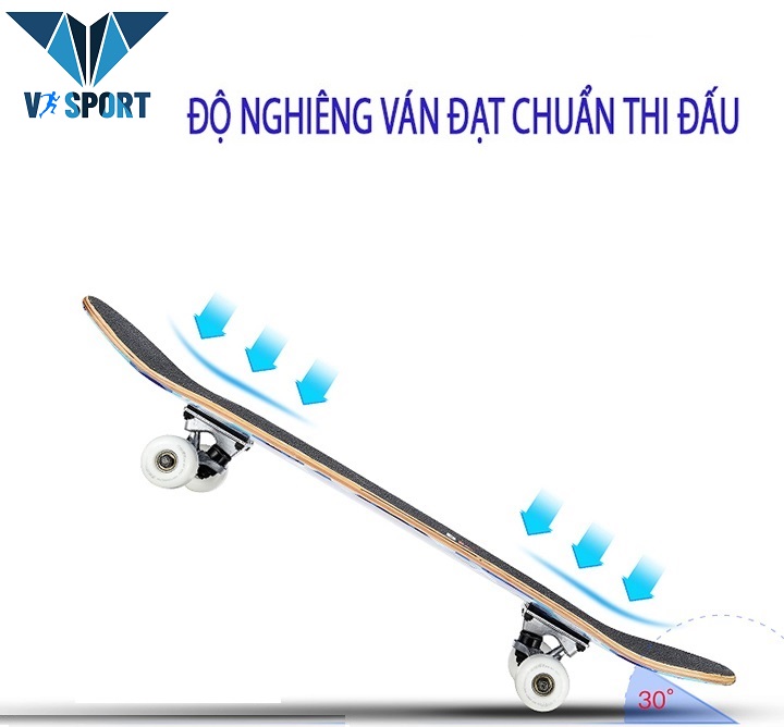 Ván Trượt Skateboard Mẫu Chuẩn Phù Hợp Cho Thanh Thiếu Niên - Ván Trượt Mặt Nhám Đen Chống Trơn Trượt, Ván Trượt Gỗ 80cm x 20cm (Nhiều họa tiết)