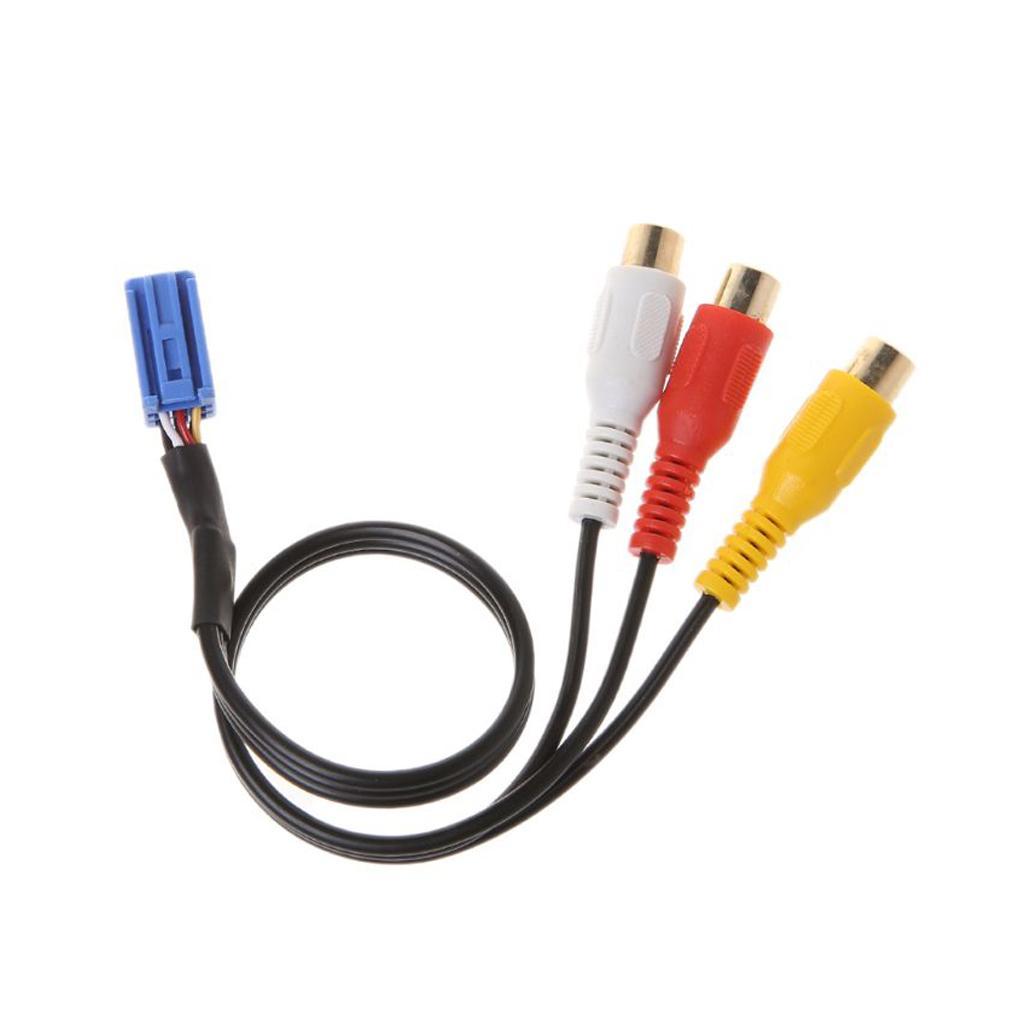 Audio Video Cable Car 3 RCA Cable Adapter 3 RCA Female for  Parts ACC