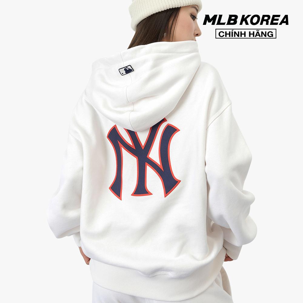 MLB - Áo hoodie tay dài phối mũ Basic Big Logo Brushed Mega Overfit 3AHDB0326-50IVS