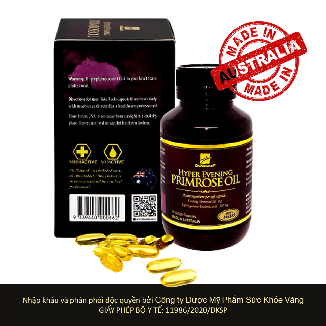 Viên uống Bổ Sung Nội Tiết Dầu Hoa Anh Thảo Úc Dr Natural Hyper Evening Primrose