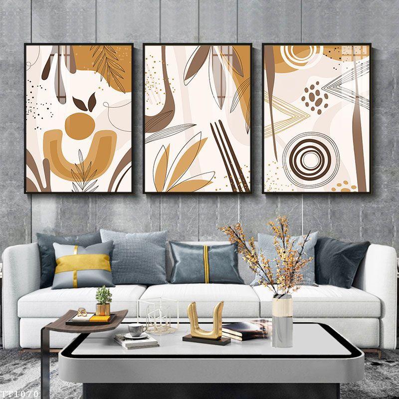 Bộ 3 Tranh treo tường phong cách tối giản, tranh treo tường phong cách Minimalist Kích thước 40x55cm - MSP: TT1070
