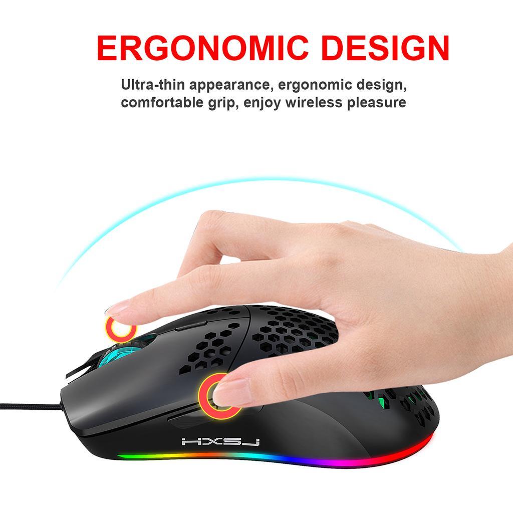 Honeycomb 6400 DPI RGB Wired USB  Gaming Mouse For PC  Gamer