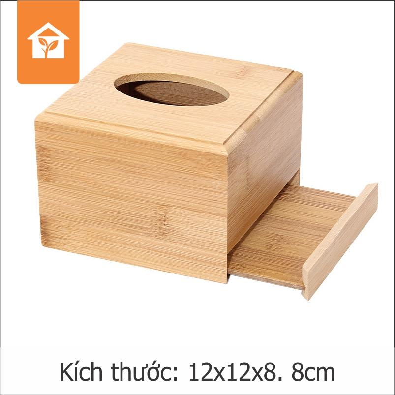 Hộp khăn giấy gỗ tre tự nhiên ( Hàng xuất khẩu