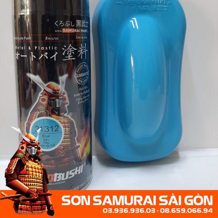 Sơn SAMURAI KUROBUSHI 312 MÀU XANH DA TRỜI chính hãng dành cho xe máy