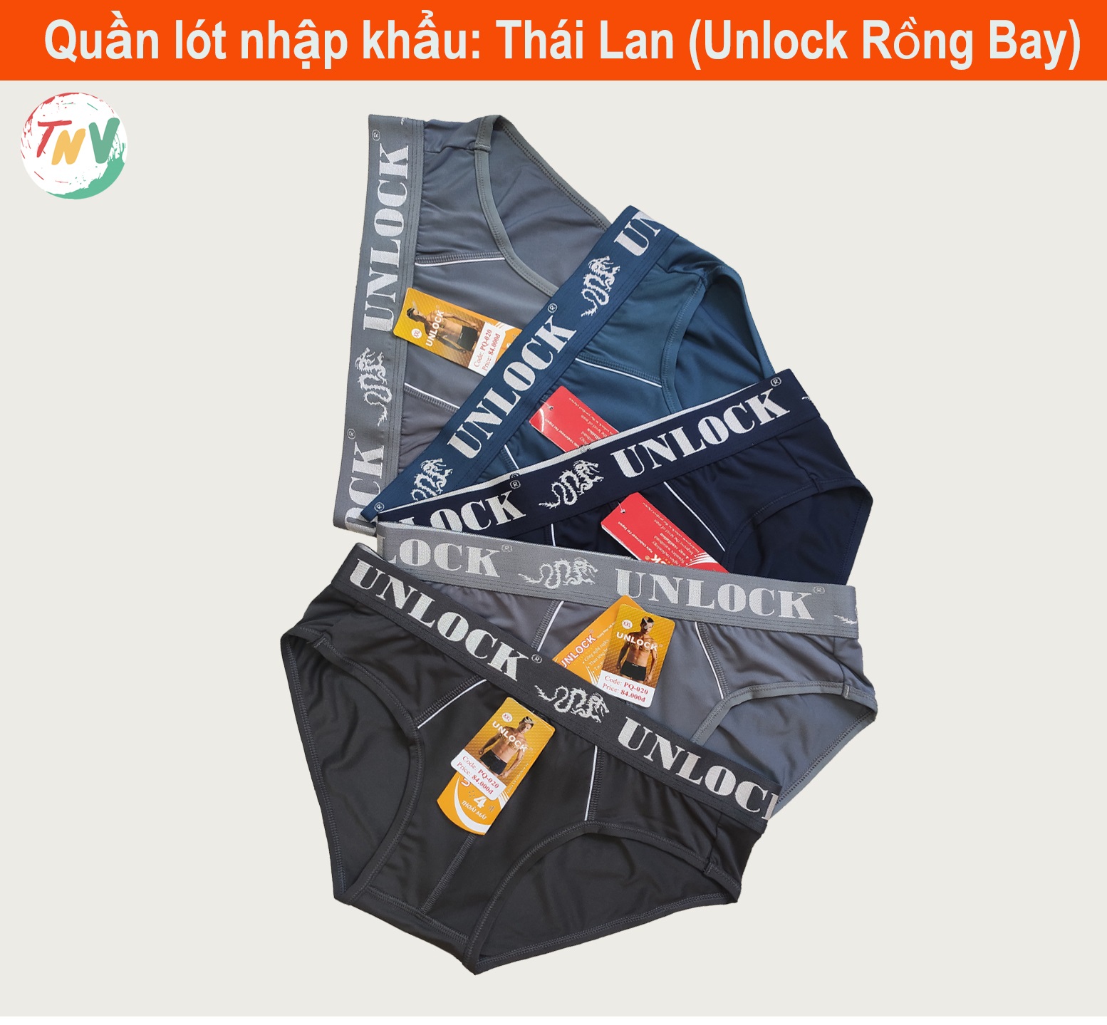 Combo 5 quần lót Nam Thái Lan (Unlock Rồng Bay may mắn)