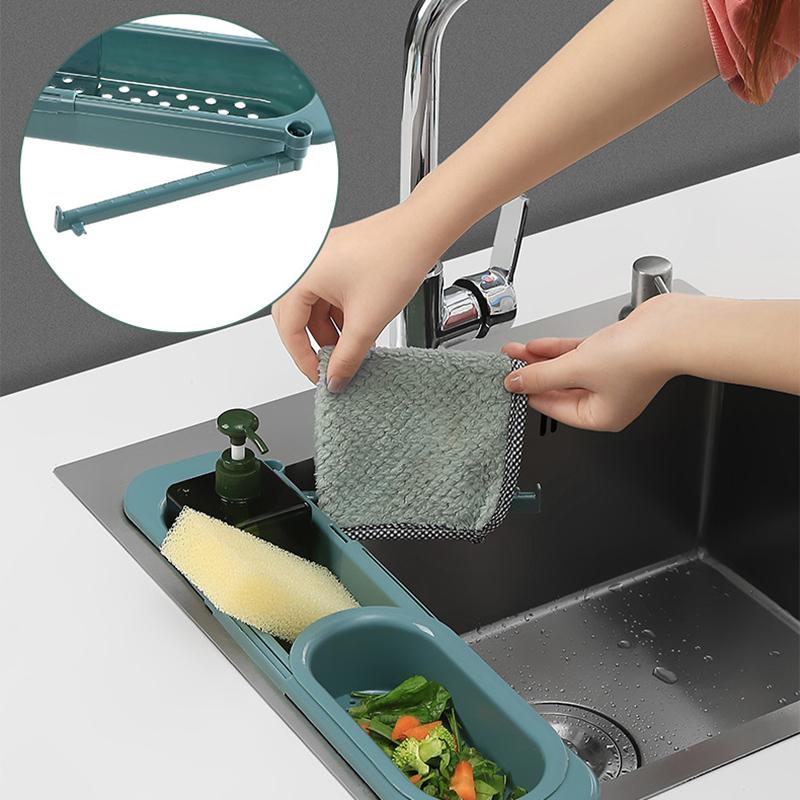 Kính Thiên Văn Bồn Rửa Kệ Bồn Rửa Nhà Bếp Nhà Tổ Chức Xà Bông Bọt Biển Giá Đỡ Bồn Rửa Bát Giá Giỏ Đựng Đồ Vật Dụng Nhà Bếp Phụ Kiện